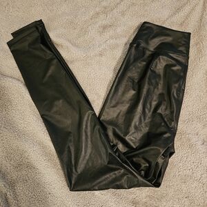 Aerie Offline Real Luxe Black Pleather Leggings